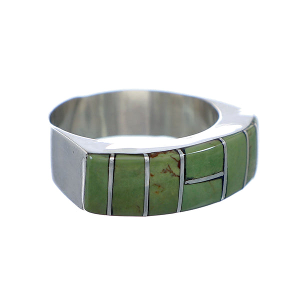 Turquoise Inlay Zuni Ring Size 9 NN20748