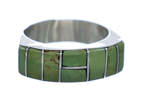Turquoise Inlay Zuni Ring Size 9 NN20748