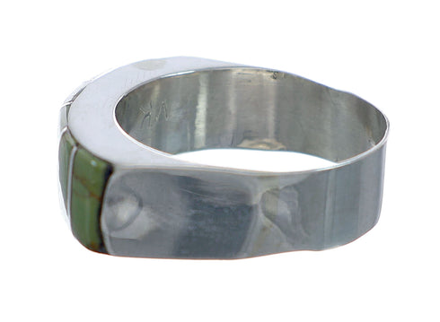 Turquoise Inlay Zuni Ring Size 9 NN20748