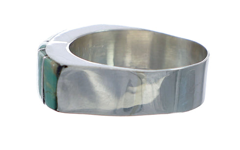 Turquoise Inlay Zuni Ring Size 9 NN20749