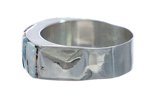Multicolor Opal Inlay Zuni Ring Size 8-3/4 NN20751
