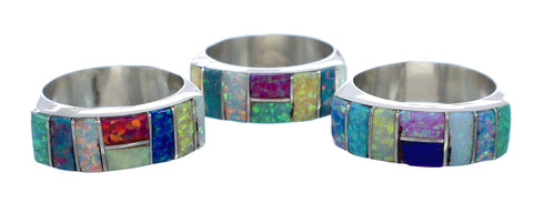 Multicolor Opal Inlay Zuni Ring Size 8-3/4 NN20751