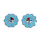 Zuni Multicolor Inlay Sunface Sterling Silver Post Earrings NN20744