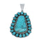 Native American Turquoise Multi-Stone Sterling Silver Pendant NN20709