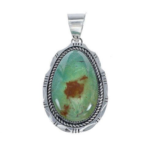 Authentic Navajo Kingman Turquoise Sterling Silver Pendant NN20712
