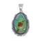 Authentic Navajo Kingman Turquoise Sterling Silver Pendant NN20712