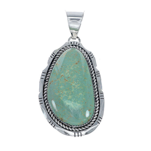 Authentic Navajo Kingman Turquoise Sterling Silver Pendant NN20710
