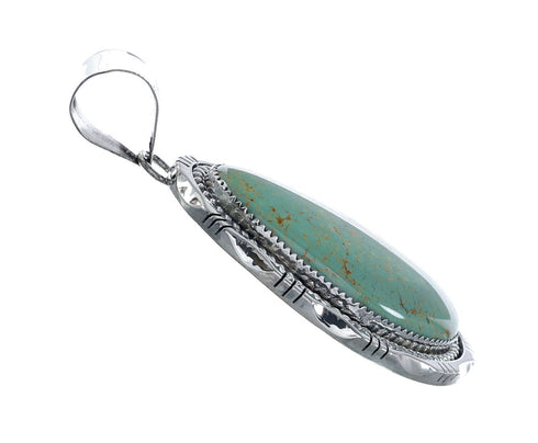 Authentic Navajo Kingman Turquoise Sterling Silver Pendant NN20710