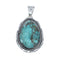 Authentic Navajo Turquoise Sterling Silver Pendant NN20716