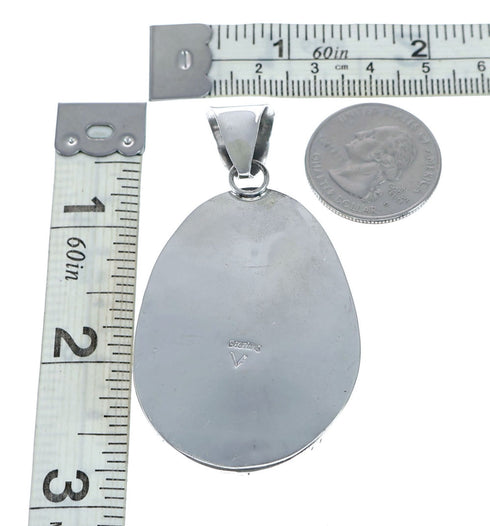 Authentic Navajo Turquoise Sterling Silver Pendant NN20716