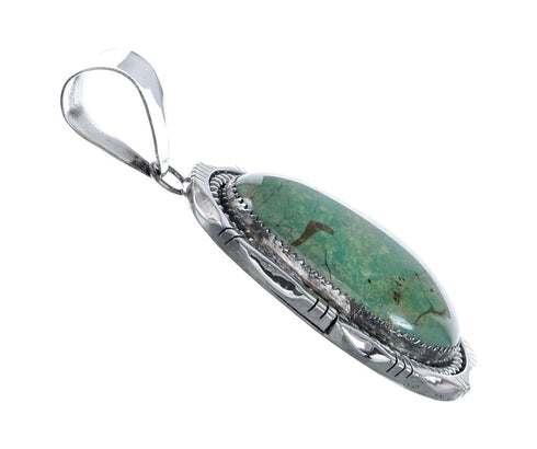 Authentic Navajo Kingman Turquoise Sterling Silver Pendant NN20711