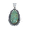 Authentic Navajo Kingman Turquoise Sterling Silver Pendant NN20715