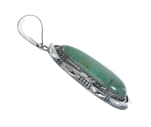 Authentic Navajo Kingman Turquoise Sterling Silver Pendant NN20715