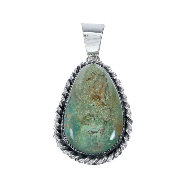 Authentic Navajo Kingman Turquoise Sterling Silver Pendant NN20717