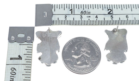 Zuni Thunderbird Sterling Silver Multicolor Post Earrings NX11945