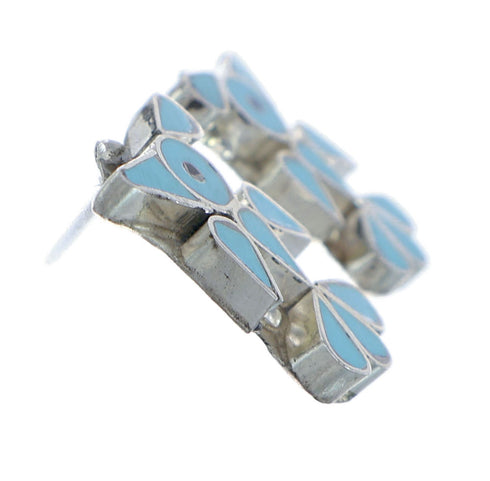 Zuni Bird Sterling Silver Turquoise Post Earrings NX11934