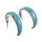 Zuni Turquoise Sterling Silver Post Hoop Earrings NX11944
