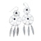 Native American Onyx Dream Catcher Feather Sterling Silver Hook Dangle Earrings NX11913