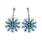 Navajo Turquoise Multistone Sterling Silver Post Dangle Earrings NX11902