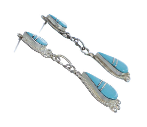 Authentic Zuni Turquoise Inlay Post Earrings NX11907