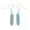 Zuni Genuine Sterling Silver Turquoise Hook Dangle Earrings NX11905