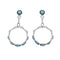 Genuine Sterling Silver Turquoise Zuni Post Dangle Earrings NX11909