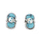 Turquoise Zuni Effie Calavaza Silver Snake Post Earrings NX11906