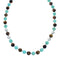 Genuine Turquoise And Tiger Eye Sterling Silver Native American Bead Necklace NX11868