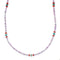 Purple Oyster Shell Multicolor Sterling Silver Navajo Bead Necklace NX11878