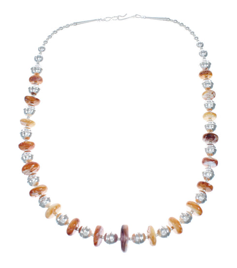 Genuine Navajo Sterling Silver Oyster Shell Necklace NX11863