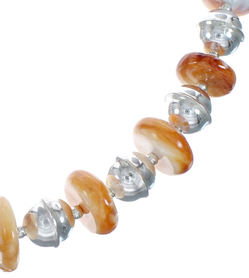 Genuine Navajo Sterling Silver Oyster Shell Necklace NX11863