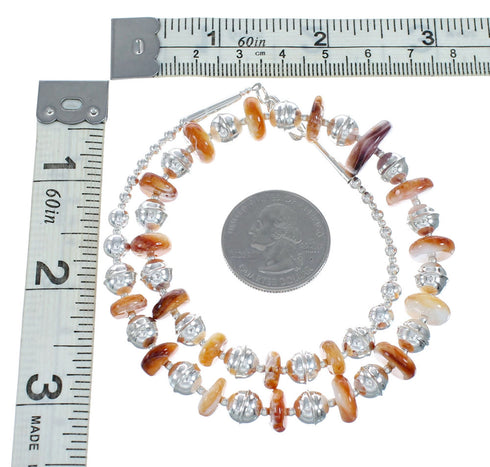 Genuine Navajo Sterling Silver Oyster Shell Necklace NX11863