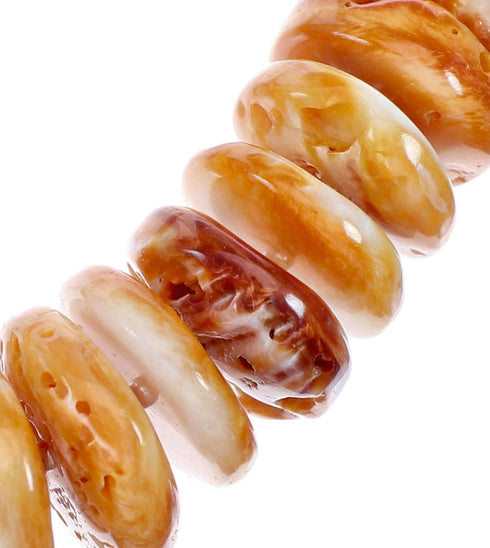 Native American Sterling Silver Oyster Shell Bead Necklace NX11861