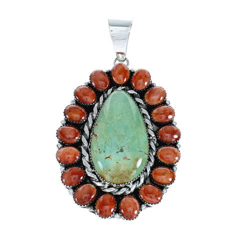 Native American Navajo Multicolor Sterling Silver Necklace NX11856