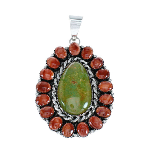 Native American Navajo Multicolor Sterling Silver Necklace NX11858