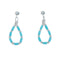 Turquoise Sterling Silver Post Dangle Heishi Earrings NX11884