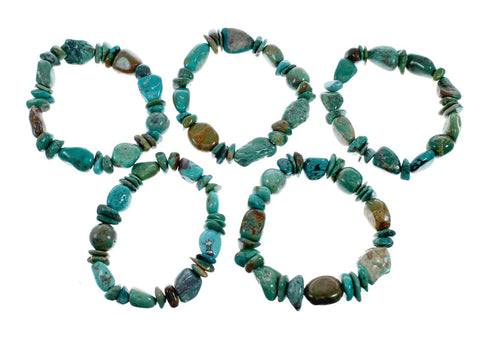 Southwest Turquoise Bead Stretch Bracelet NX11886