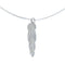 Sterling Silver Feather Italian Snake Chain Necklace Set NX11891