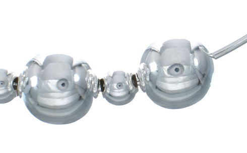 Sterling Silver Bead Wire Collar Necklace NX11892