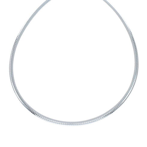 Sterling Silver 16" 4-mm Italian Omega Chain Necklace NX11882