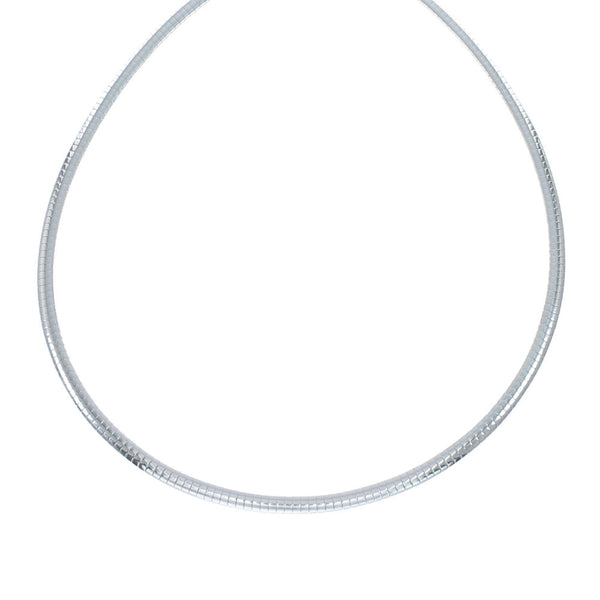 Sterling Silver 16" 4-mm Italian Omega Chain Necklace NX11882