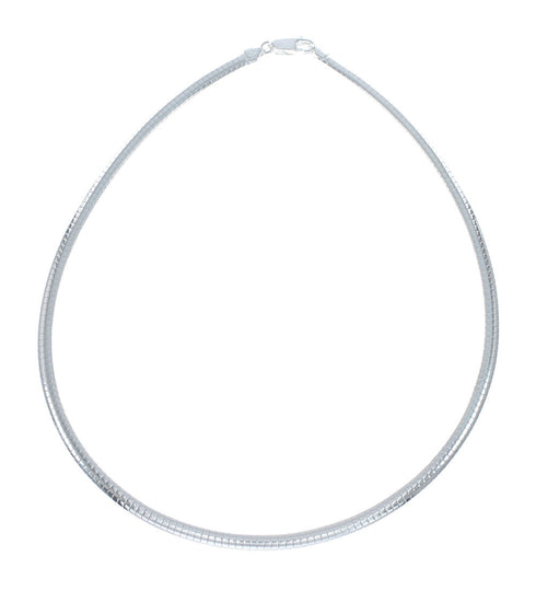 Sterling Silver 16" 4-mm Italian Omega Chain Necklace NX11882