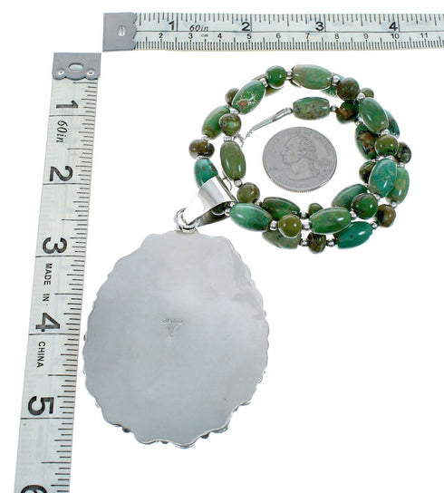 Native American Navajo Multicolor Sterling Silver Necklace NX11858