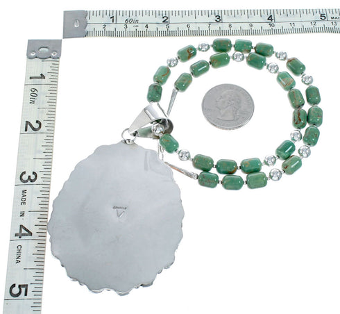 Native American Navajo Multicolor Sterling Silver Necklace NX11857