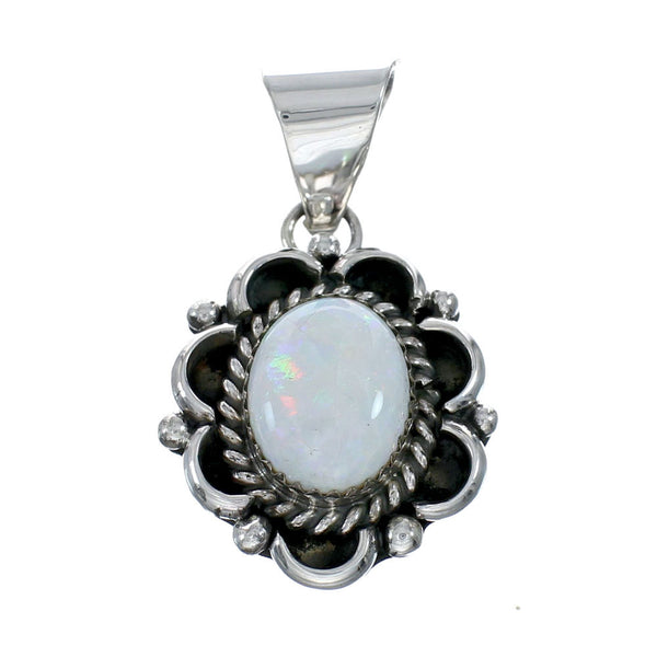 Navajo Opal And Sterling Silver Pendant NX11926