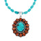 Navajo Turquoise Oyster Shell Sterling Silver Necklace NX11950