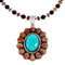 Genuine Multicolor Sterling Silver Navajo Bead Necklace NX11952