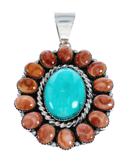 Genuine Multicolor Sterling Silver Navajo Bead Necklace NX11952