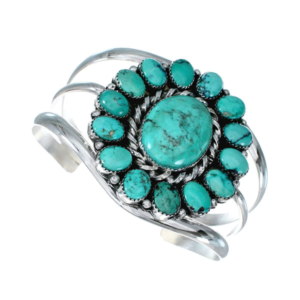 Navajo Turquoise Sterling Silver Cuff Bracelet NX11956