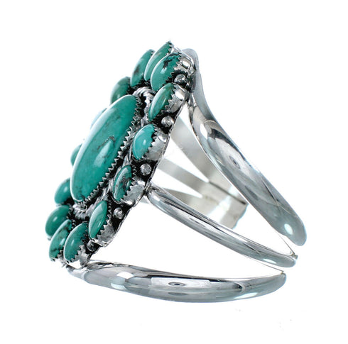 Navajo Native American Turquoise Sterling Silver Cuff Bracelet NX11957